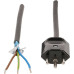 Apparatekabel Max Hauri Td 3x1mm² 5m schwarz Stecker T12