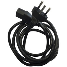 Apparatekabel Primelco, T12/C13, 3×1mm² 1,8m, schwarz