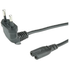 Apparatekabel ROLINE T26 (90°) → C7 2x0.75mm² 250VAC/2.5A schwarz 1.8m