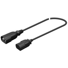 Apparatekabel Stecker C14 Buchse C13 3x0.75mm² 250VAC/10A schwarz 2m
