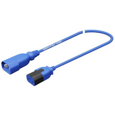 Apparatekabel Stecker C14 Buchse C13 3x1mm² 250VAC/10A blau 2m