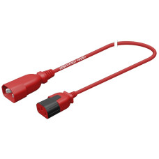 Apparatekabel Stecker C14 Buchse C13 3x1mm² 250VAC/10A rot 5m