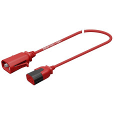 Apparatekabel Stecker C14 Buchse C13 verriegelt 3x1mm² 250VAC/10A rot 1m