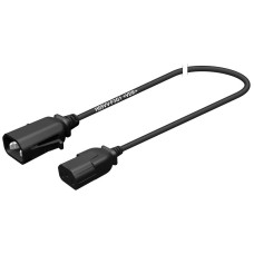Apparatekabel Stecker C14 Buchse C13 verriegelt 3x1mm² 250VAC/10A schwarz 0.5m