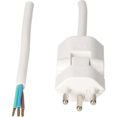 Apparatekabel Td 3x1mm² 5m weiss 180° Klapp-Stecker T12