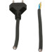 Apparatekabel Td3x1mm² 2m schwarz Stecker T12