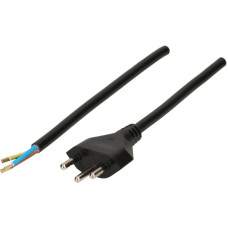 Apparatekabel Td3×1mm² 3m schwarz Stecker T12