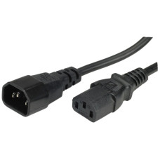 Apparatekabel VALUE C14 → C13 3x0.75mm² 250VAC/10A schwarz 1.8m