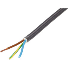 Kabel H05VV-F textil 3x1mm² anthrazit 100m