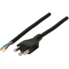 Netzkabel T23 Td 3x1.5mm² 2m mit Stecker T23 schwarz