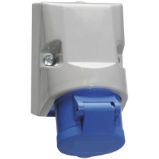 AP-Steckdose CEE Bals 3P 16A 230V 6h blau IP44 vernickelt Quick C.