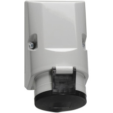 AP-Steckdose CEE Bals 4P 32A 500V 7h schwarz IP44 vernickelt Quick Connect
