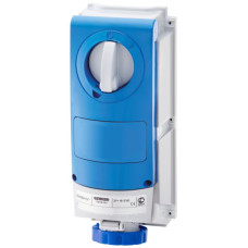 AP-Steckdose CEE Gewiss IB 5P 32A 200-250V bl 9h mechanische Verriegelung IP66