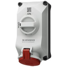 AP-Steckdose MENNEKES DUO 32A 5P 6h 400V IP44 Schalter Hilfskontakt 1S/1O