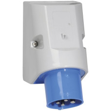 AP-Wandgerätestecker CEE Bals 32A 4P 230V 9h IP44 Ni 83x126mm QC