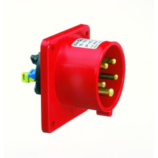 EB-Gerätestecker CEE Bals 3P 32A 230V 6h blau IP44 vernickelt QC.
