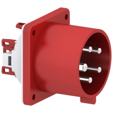 EB-Gerätestecker CEE Bals 5P 32A 400V 3h rot IP44 vernickelt QC.