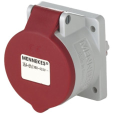 EB-Steckdose CEE 16A 4P 6h 400V rot gerade TwinContact