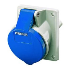 EB-Steckdose CEE 32A 3P 6h 230V blau schräg Mennekes