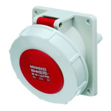 EB-Steckdose CEE 32A 5P 6h 400V rot schräg IP67 Mennekes
