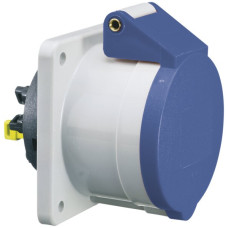 EB-Steckdose CEE Bals 3P 16A 230V 6h blau IP44 vernickelt QC ger.