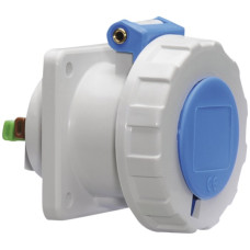 EB-Steckdose CEE Bals 3P 16A 230V 6h blau IP67 vernickelt QC ger.