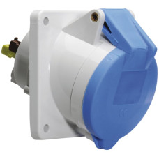 EB-Steckdose CEE Bals 3P 32A 230V 6h blau IP44 vernickelt QC schr.