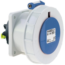 EB-Steckdose CEE Bals 3P 32A 230V 6h blau IP67 vernickelt QC ger.