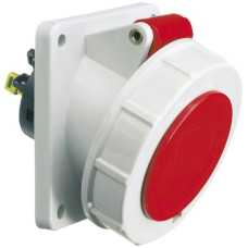 EB-Steckdose CEE Bals 4P 16A 400V 6h rot IP67 vernickelt QC schr.