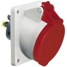 EB-Steckdose CEE Bals 4P 32A 400V 6h rot IP44 vernickelt QC schr.