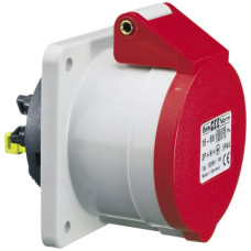 EB-Steckdose CEE Bals 5P 16A 400V 3h rot IP44 vernickelt QC ger.