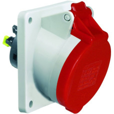 EB-Steckdose CEE Bals 5P 16A 400V 6h rot IP44 vernickelt QC schr.