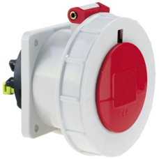 EB-Steckdose CEE Bals 5P 16A 400V 6h rot IP67 vernickelt QC ger.