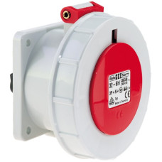 EB-Steckdose CEE Bals 5P 32A 400V 6h rot IP67 vernickelt QC ger.