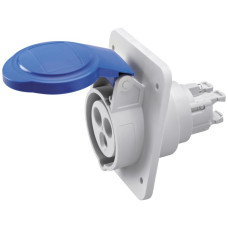 EB-Steckdose CEE GEWISS 16A IP44 3P 6h 250V Steckklemmen 85x75mm blau