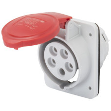 EB-Steckdose CEE GEWISS 16A IP44 4P 6h 415V Schraubklemmen 85x75mm rot