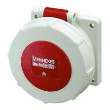 EB-Steckdose CEE rot 16A 5P 6h 400V gerade TwinContact IP67