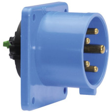 EB-Wandgerätestecker CEE Bals 32A 5P 230V 9h IP44 Ni 75x75mm QC