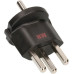 Fixadapter MH 3L 16A 230VAC Schuko/T23 CEE7/7-CH T23 schwarz