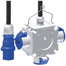 Kreuzverteiler Bals IP44 Einf. CEE 16A 3P 3xCEE 16A 3P