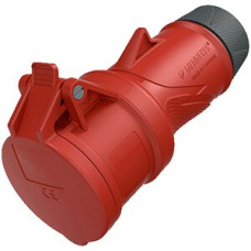 Kupplungssteckdose CEE PowerTOPXtra R 32A IP54 5P 6h 400V Ø80x209mm rot