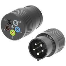 Messadapter CEE-Stecker ELBRO 32A IP20 5L 415V/CAT IV Ø71x117mm