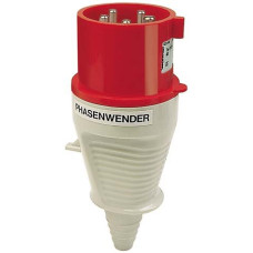 Phasenwender-Stecker CEEtyp 5L 32A 6h IP44 Kontakte vernickelt Phasenwender-Stecker CEEtyp 5L 32A 6h IP44 Kontakte vernickelt