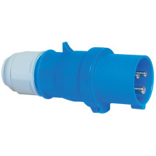 Stecker CEE Bals 3P 16A 230V 6h blau IP44 vernickelt QC.TE-Plus