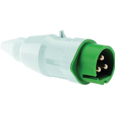 Stecker CEE Bals 3P 16A >50V 10h grün IP44 vernickelt Quick Connect