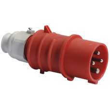 Stecker CEE Bals 4P 16A 400V 6h rot IP44 vernickelt QC.TE-Plus