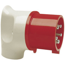 Stecker CEE Bals 5P 32A 400V 6h rot IP44 vernickelt SK.abgewinkelt