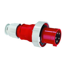 Stecker CEE Bals 5P 32A 400V 6h rot IP67 vernickelt QC.TE-Plus