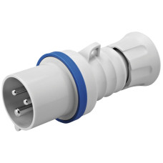 Stecker CEE GEWISS 16A IP44/54 3P 6h 250V Schraubklemmen Ø57x134mm blau