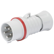 Stecker CEE GEWISS 32A IP44/54 4P 6h 415V Steckklemmen Ø71x162mm rot